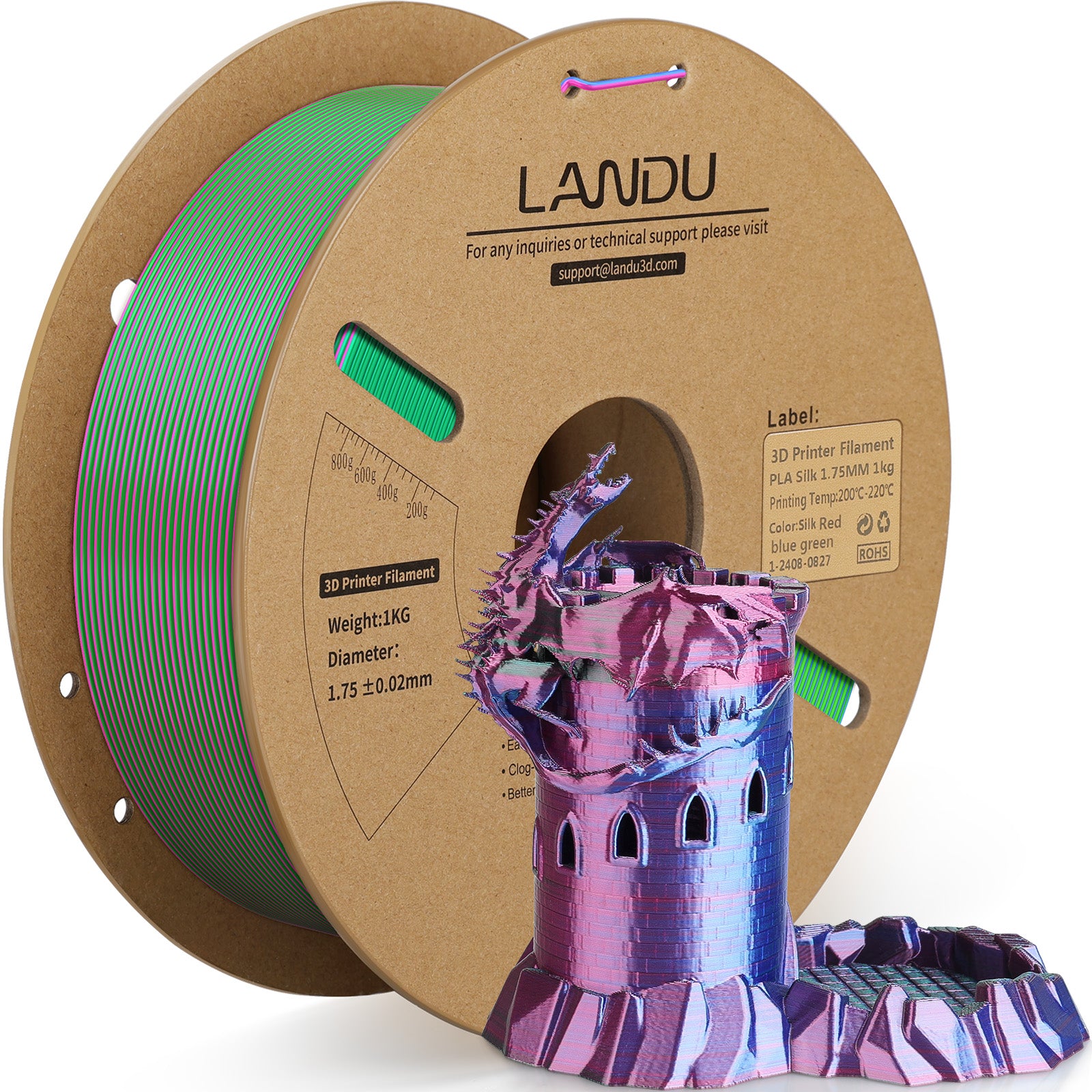 PLA Silk Tr iColor-Red_Green_Blue